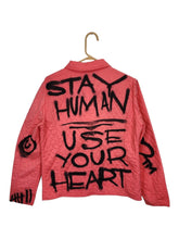 STAY HUMAN USE YOUR HEART Quilted Jacket