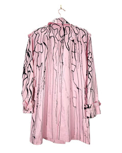 DRIP PATTERN Pink Trench