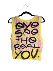EYE SEE THE REAL YOU Crop Top Sweater
