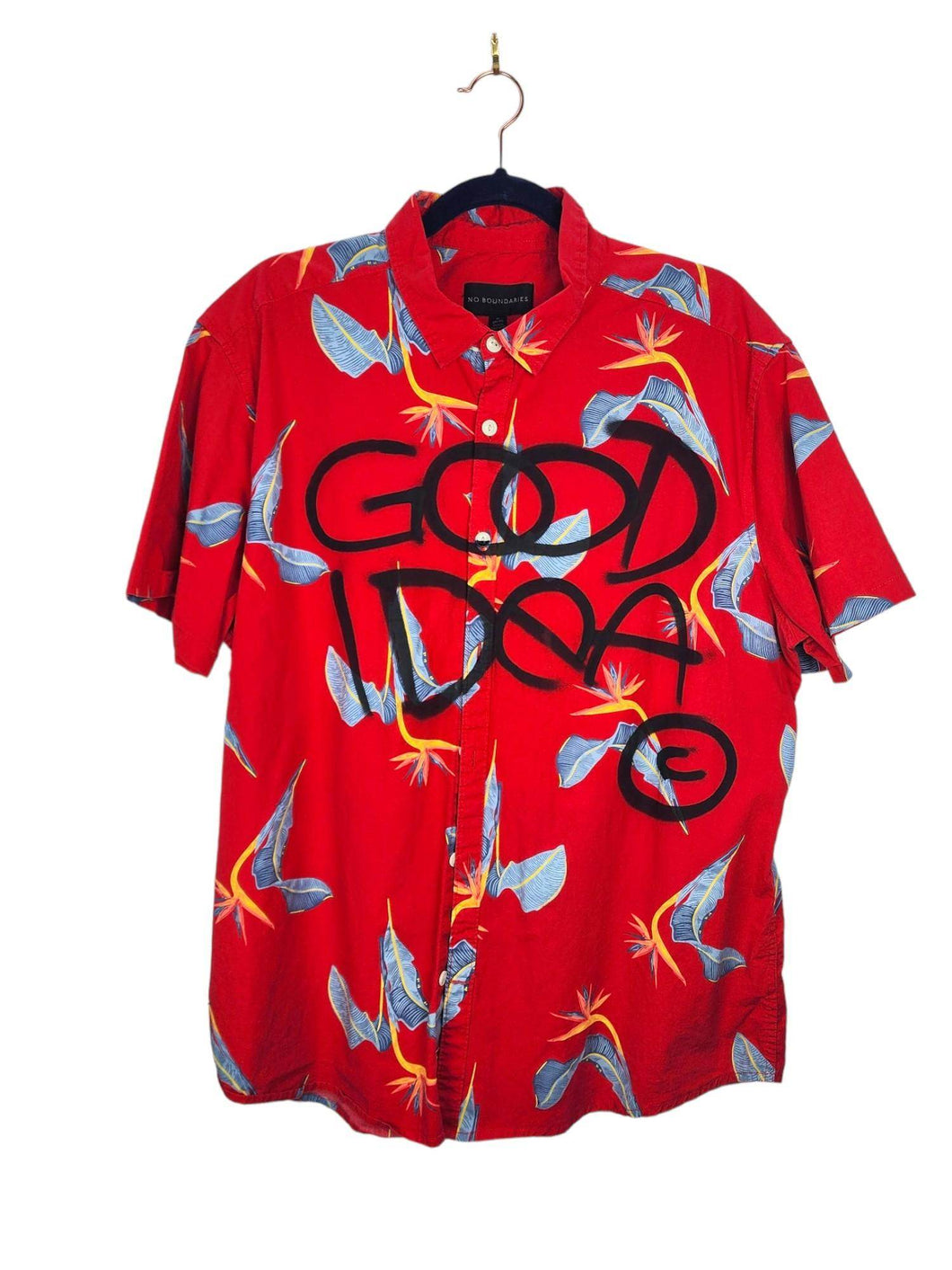 GOOD IDEA Hawaiian Style Shirt in Red